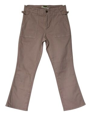 Anthropologie Cropped Utility Kick Flare Pants Size 29 Taupe Gray Gorpcore NWOT